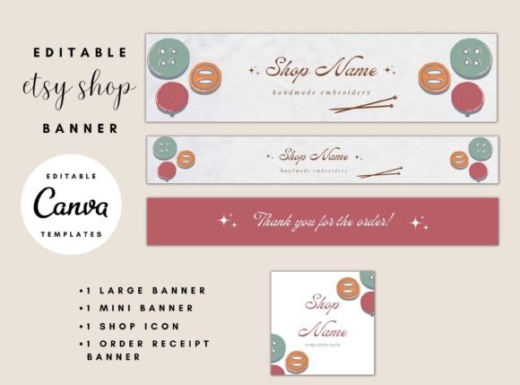 Elevate Your Etsy Store with Embroidery Shop Banner Templates