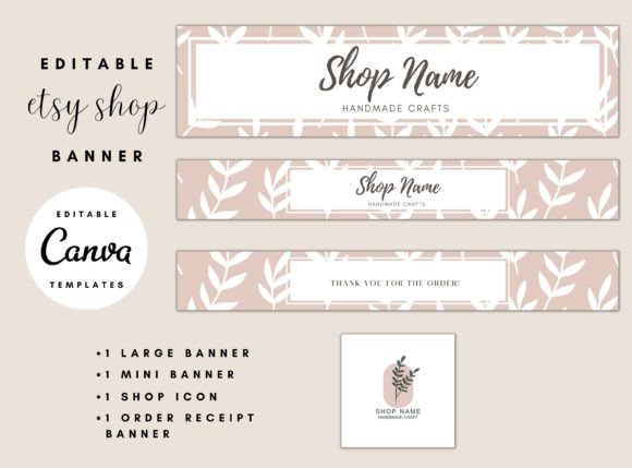 Elevate Your Etsy Storefront with Professional Floral Banner Templates