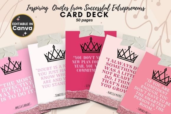 Inspiring Quotes Card Deck Templates: Share Motivation