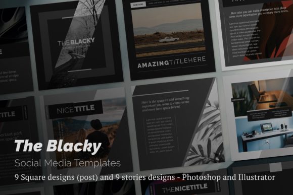Master Your Digital Presence with The Blacky Social Media Templates
