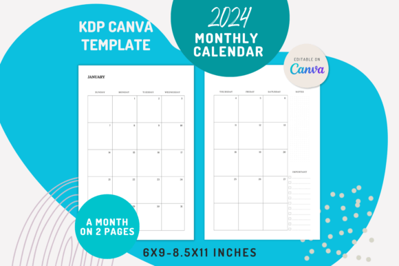 Master Your Year with These Versatile Canva 2024 Monthly Templates