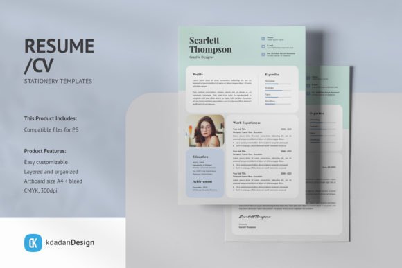 Modern Resume CV PSD Templates: Vol 192