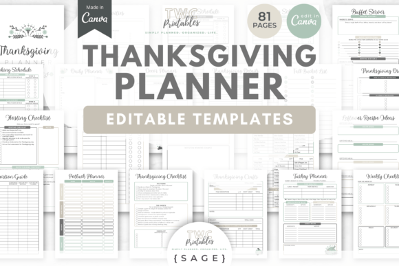 Organize Your Feast: Thanksgiving Planner Canva Templates 6