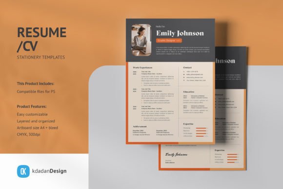 Resume CV PSD Design Templates Vol 187: A Modern Design Toolkit