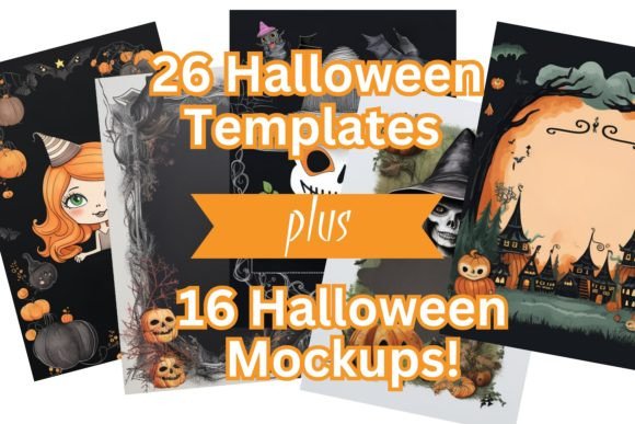 Streamline Your Spooky Season with 26 Halloween Templates and 16 Mockups